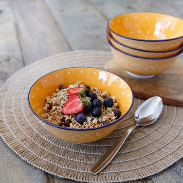 Миска Kitchen Craft ORANGE SPOT, керамика, диам. 16 см, 500 мл