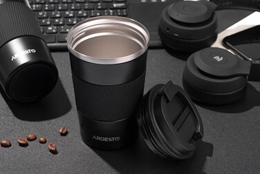 ARDESTO Термокухоль Urban 500 мл, чорний, нержавіюча сталь