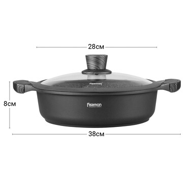 Сотейник со стеклянной крышкой 28 см 4,1 л Prestige Fissman