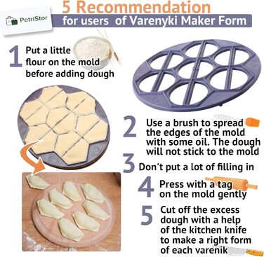 Форма для вареників, пластик,  діаметр 25 см PetriStor