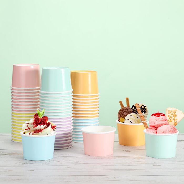 Набір паперові стаканчики для морозива 60 шт. 85 мл ZALAON