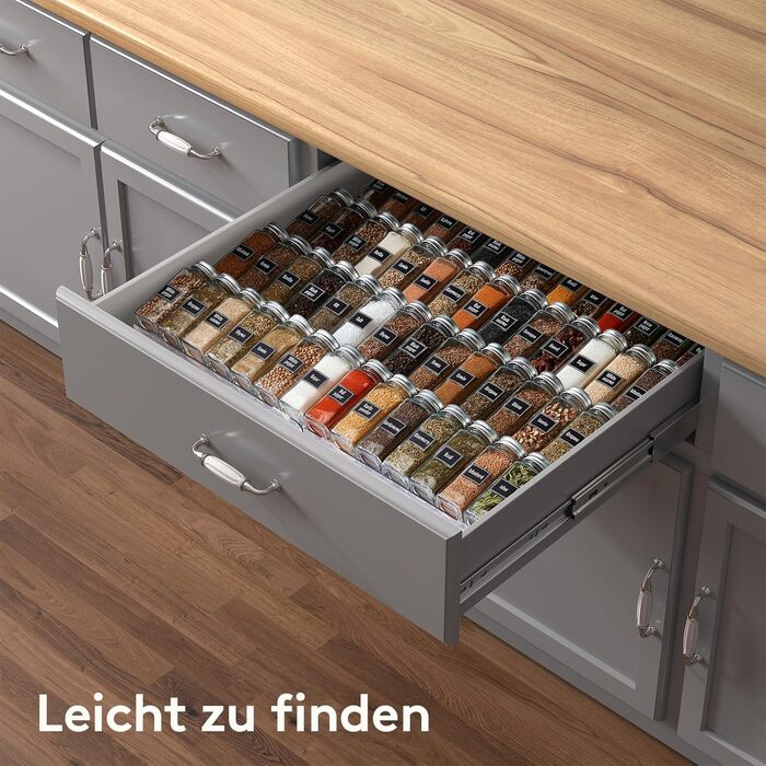 Органайзер для спецій пластиковий розсувний, 48,4 x 66 x 3,9 см, прозорий Lifewit