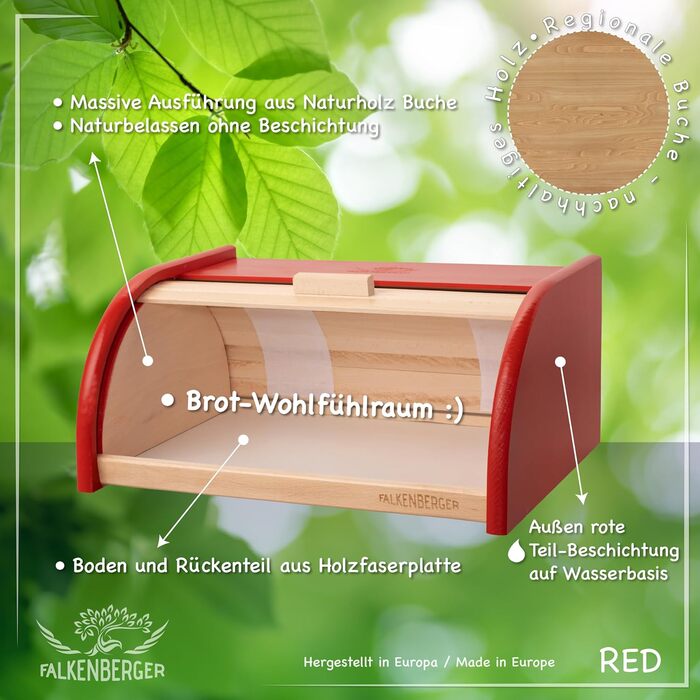 Хлебница из буковой древесины 39,1 x 28,7 x 17 см FALKENBERGER