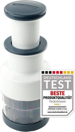 Измельчитель лука с прозрачным контейнером для сбора, надежной ручкой и нескользящими ножками Fackelmann