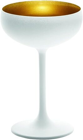 Келихи для шампанського 230 мл, набір 6 предметів, білий/золотистий Elements Stölzle Lausitz