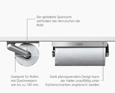 Тримач для кухонних рулонів 140 мм RollGrip Joseph Joseph