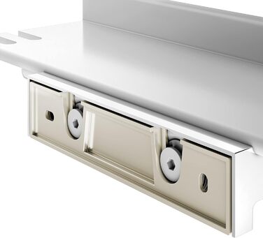 Душова полиця Keuco з алюмінієвим скляним ракелем, знімний кошик, зі зливними отворами, 35x6,6x11,6 см, настінна, Reva Black Selection (білий)