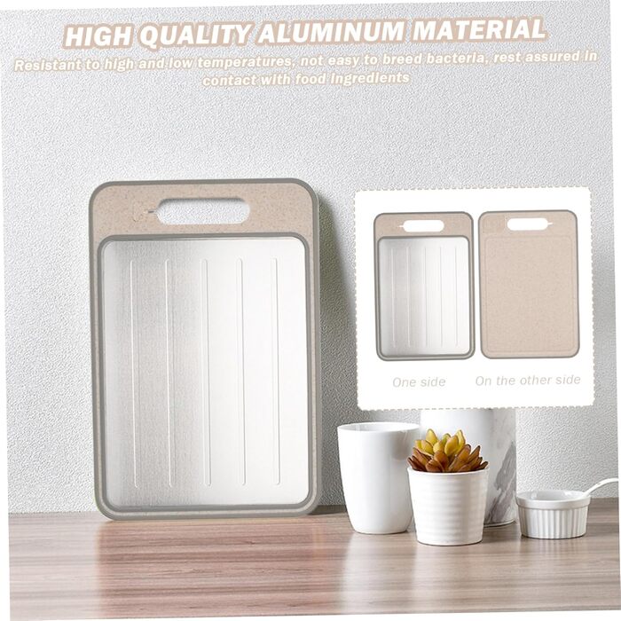 Дошка для розморожування та нарізання 36,5 х 25 см, білий/бежевий SMELEYOU