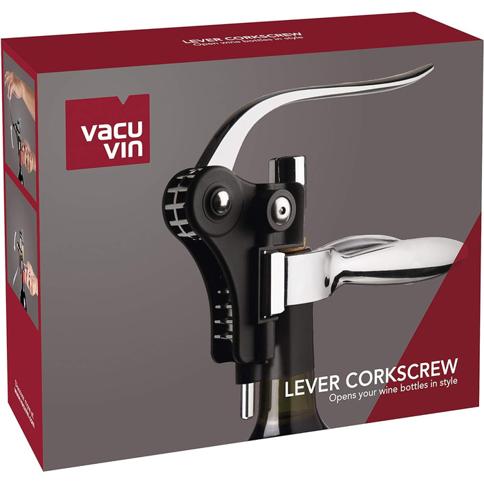 Важельний штопор чорний, Vacu Vin