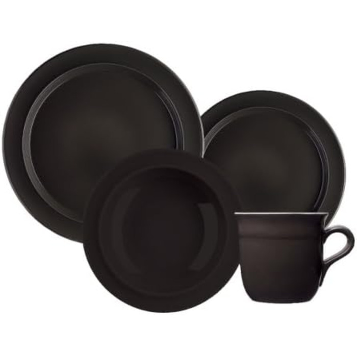 Сервіз обідній на 4 персони, 16 предметів, чорний Emile Henry