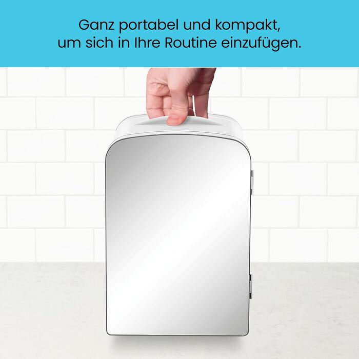 Міні-холодильник з дзеркалом 4 л білий Iceman