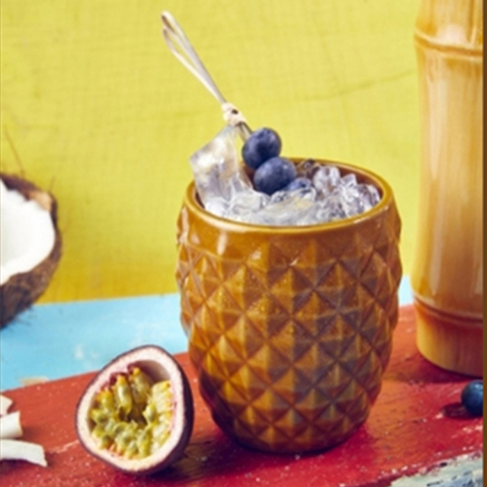 Кружка - ананас Тікі 400 мл, коричнева GenWare