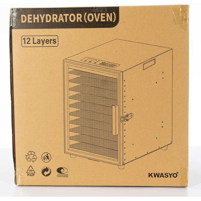 Дегідратор на 12 полиць, 800 Вт Kwasyo