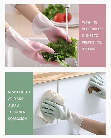 Рукавички для миття посуду 3 пари розмір M AORHOFJ