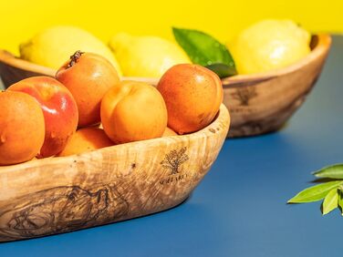 Багетна хлібниця з оливкового дерева - Миска для закусок довгаста - Дерев'яна миска в сільському стилі - Декоративна миска - Миска для фруктів - Миска ручної роботи - Миска для ювелірних виробів - Багатофункціональна миска (1,25-29 см)