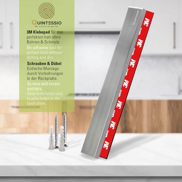 Магнітний тримач для ножів 40 см, сріблястий QUINTESSIO