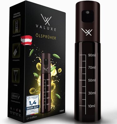 Масляный распылитель для растительного масла и уксуса с защитой от ультрафиолета Стекло и распылительный фильтр - Распылитель масла из нержавеющей стали - Точный распылитель оливкового масла, распылитель масла, распылитель масла (шоколадно-коричневый)