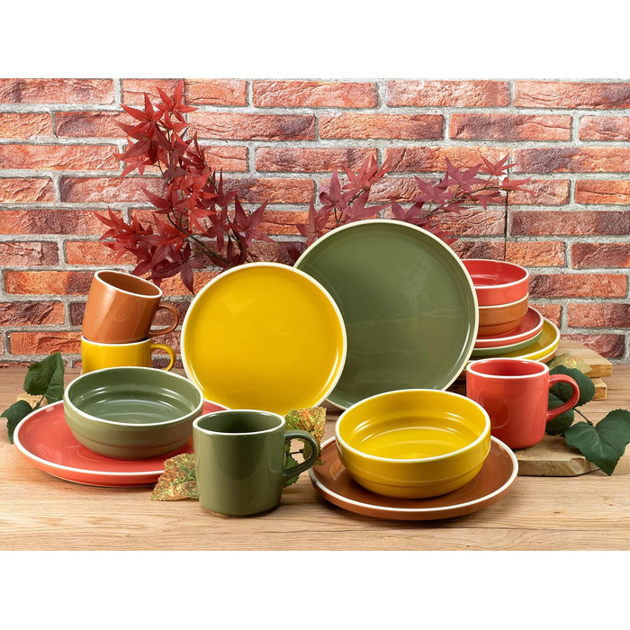 Набір посуду на 4 персони, 16 предметів, Indian Summer Creatable