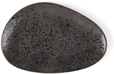 Арена Реактивна порцеляна на 4 персони (овальна тарілка 27 см, чорна)