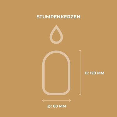 Стовпчасті свічки 6 x 12 см, час горіння 40 годин HORECA CANDLES