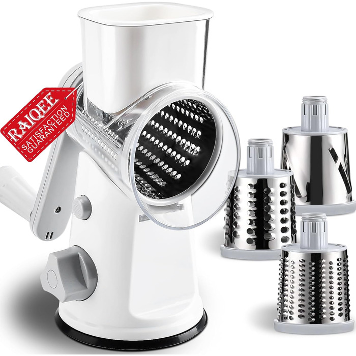 Терка для сыра роторная, белая RAIQEE
