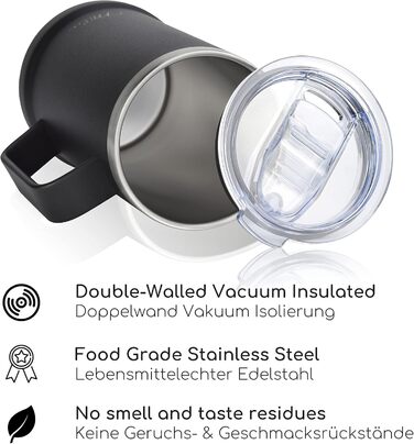 Термокухоль для пива 700 мл чорний Milu