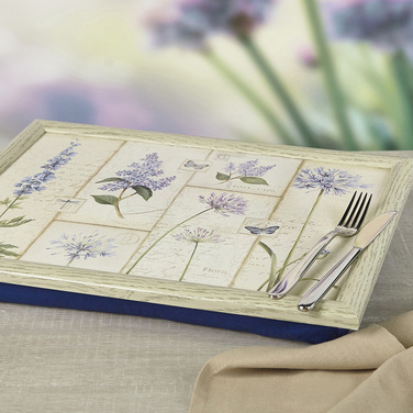 Піднос із підкладкою Kitchen Craft Etude de fleur, 44 x 34 см