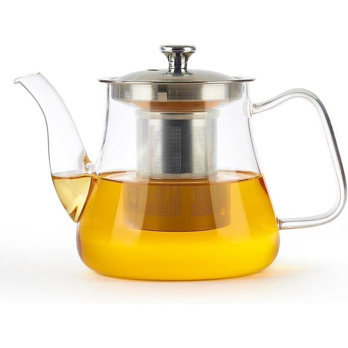 Скляний чайник із заварювальним фільтром 1л VAHDAM