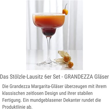 Коктейльні чаші Stlzle Lausitz Grandezza 240 мл / Набір з 6 келихів для мартіні/Келихи для аперитиву/Cosmopolitan Келихи Посудомийна машина безпечна та ударостійка (коктейльні чаші)