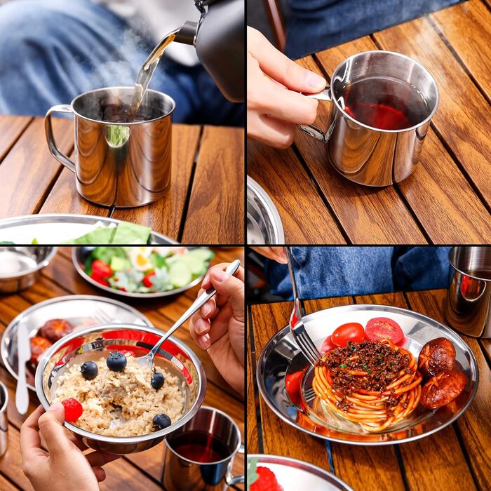 Набір столових приборів для кемпінгу на 4 особи Odoland