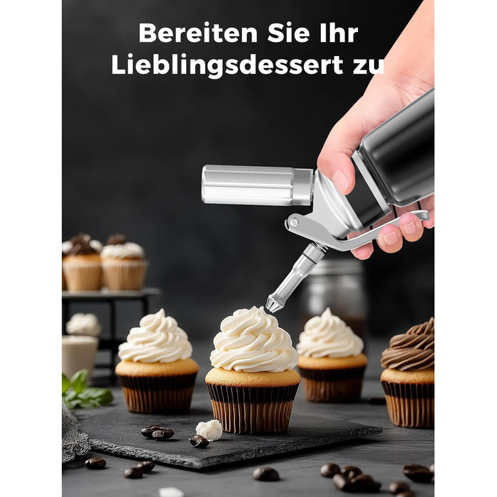 Диспенсер для вершків 500 мл чорний SimCoker