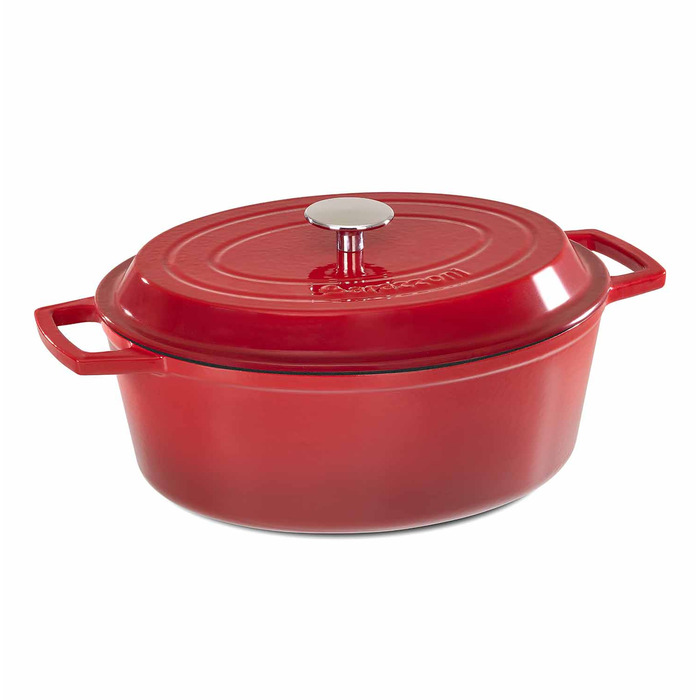 Кастрюля овальная с крышкой GHISA 29 см, 4,25 л. 80301702935 BARAZZONI