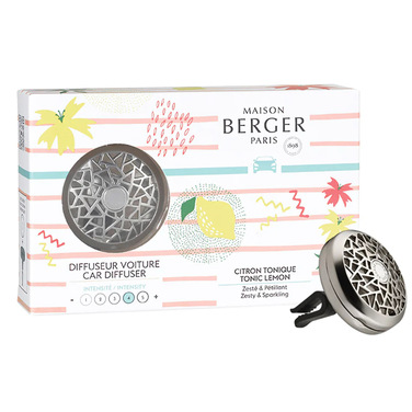 Диффузор для автомобиля Maison Berger Paris RIVIERA с арроматом TONIC LEMON