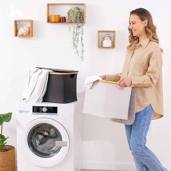 Кошики для зберігання, сумісні з IKEA Полиця KALLAX - Кошик для зберігання деревини Small Anthracite - Коробка для зберігання Полиця Кошик для зберігання - Паперовий ящик Кошик з фетру Складний кошик для білизни (40 л з кришкою, темно-сірий)