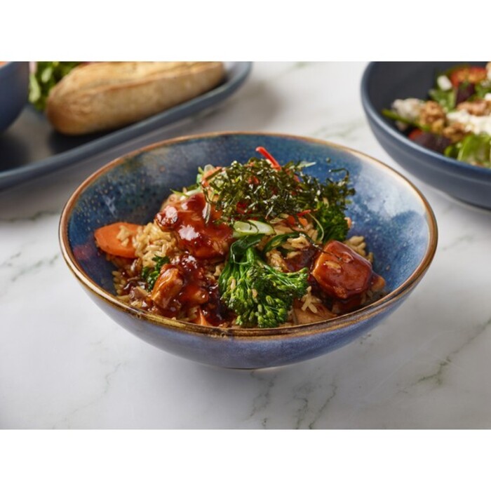 Тарелка глубокая 20.2 см для лапши, Terra Porcelain Aqua Blue, GenWare