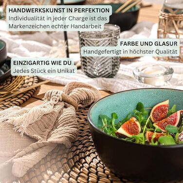 Кам&39яні миски для пасти 6 предметів, набір мисок для пасти на 6 осіб, набір мисок, придатний для миття в посудомийній машині та мікрохвильовій печі, велика багатофункціональна миска темно-сірого кольору 750 мл VALUE COLLECTION (Фіджі, миски 6 предметів)