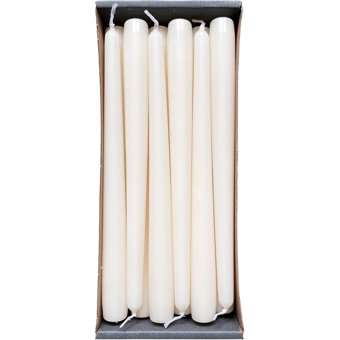 Набір з 12 конічних свічок 2,3 x 25 см, кремовий Nordring