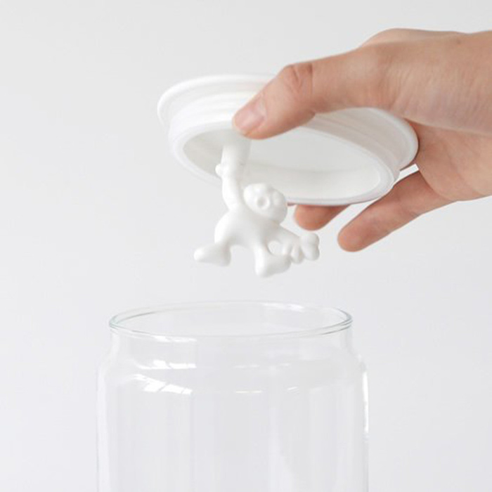 Ємність для зберігання 1,4 л прозора / біла Gianni Alessi