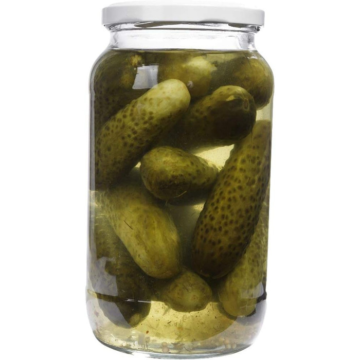 Банка 1 литр с завинчивающейся крышкой серебристая 6 шт mikken