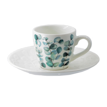 Чашка для кави з блюдцем La Porcellana Bianca SEMPREVERDE, порцеляна, 90 мл