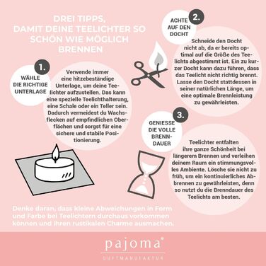 Ароматичних чайних свічок 3x30 шт. ароматичні свічки багато ароматів на вибір висота 1,5 см, Ø 3,5 см (квітка троянди, 3 x 30 шт. у упаковці), 90