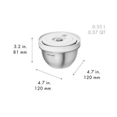 Миска з вакуумною кришкою 12 см, нержавіюча сталь Fresh & Save Zwilling