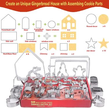 Набір формочок для печива 18 шт. з нержавіючої сталі WishesMar