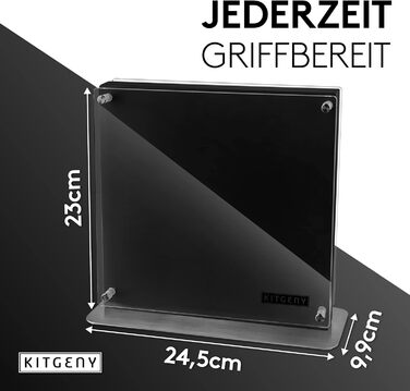 Магнітний блок для ножів, чорний KITGENY