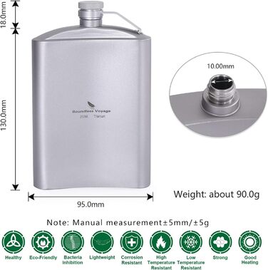 Титановая фляга для бедра Boundless Voyage