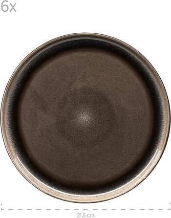 Набор посуды на 6 персон, 18 предметов, серый Niara MÄSER