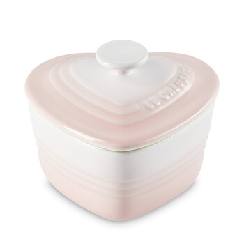 Форма для запікання у вигляді серця 300 мл з кришкою рожевий Shell Pink Le Creuset