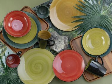 Набір посуду на 4 персони, 16 предметів, різнокольоровий Samoa Creatable