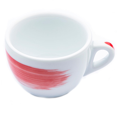 35118 Чашка cappuccino 180 мл Red stroke B 'Verona Millecolori Hand Painted Brush stroke B Red with