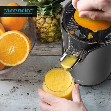 Соковижималка - Ручна соковижималка з нержавіючої сталі - механічна соковижималка - соковижималка для апельсинів Соковижималка для цитрусових ручна з важелем - для апельсинів, грейпфрутів, цитрусових - суцільна конструкція (B антрацит)